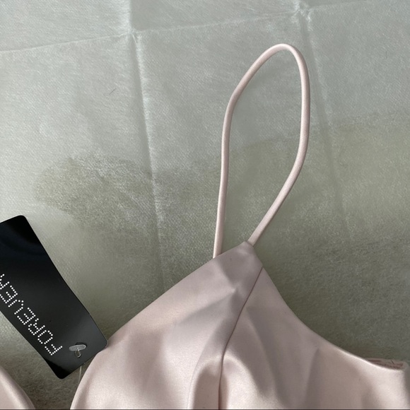 NWT Satin Blush Pink Bralet Crop Top Bra Small - Picture 7 of 14